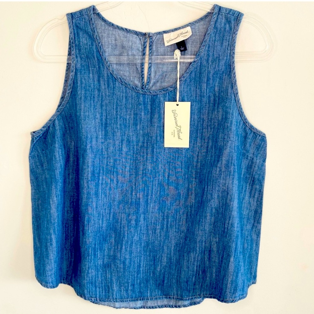 Universal Thread Light Blue Denim Tank Top - Picture 3 of 10